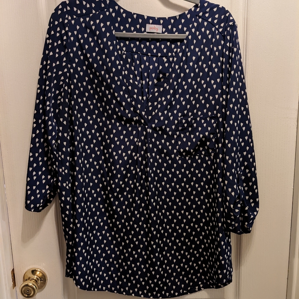 Stitch Fix Pixley Tulip Print Blouse, Sz L